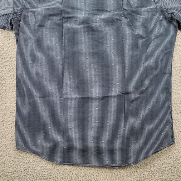 Nautica Shirt Mens Small Blue Striped Button Down Short Sleeve Classiccore - Picture 5 of 14